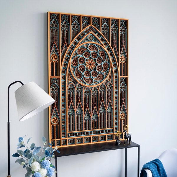 STEREOWOOD Palace Multi-Layer Wooden Wall Art, Stereoscopic 3D Decor, Living Room Decor, Bedroom Decor, Laser Cut Arts and Crafts