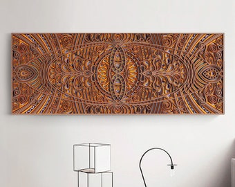 Handgemachte Mandala Laser Cut Kunst, Holz Wand Kunst - Göttliches Licht by STEREOWOOD - Einzigartige moderne Wohnkultur, anpassbares Kunstwerk, perfekte Geschenkidee