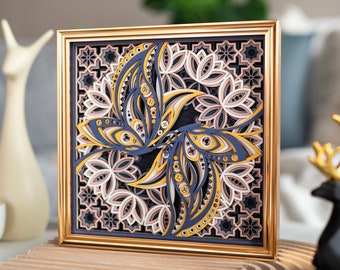 Twin Butterfly Mini Tabletop Decor, Nightstand Ornament, Laser Cut Craft, Blessing Valentine's Day Gift