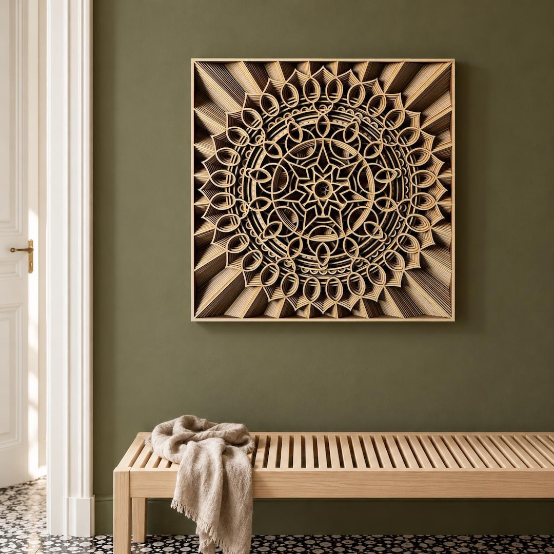 Nebula Wood Wall Art, Celestial Layered Wooden Sculpture, Galaxy