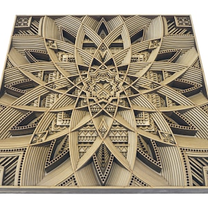 STEREOWOOD Astral Multi-layer Wooden Wall Art, Stereoscopic 3D Decor ...