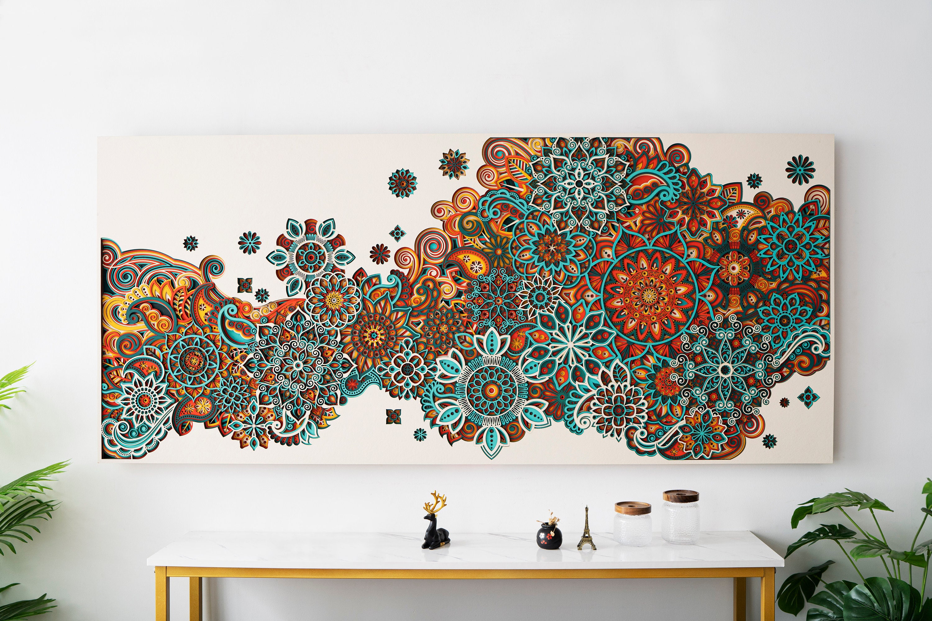 STEREOWOOD Koi Multi-Layer Wood Wall Art, Stereoscopic 3D Wall Art
