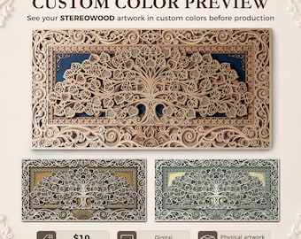 STEREOWOOD Custom Color Preview for Layered Wood Wall Art, Made-to-Order Digital Proof