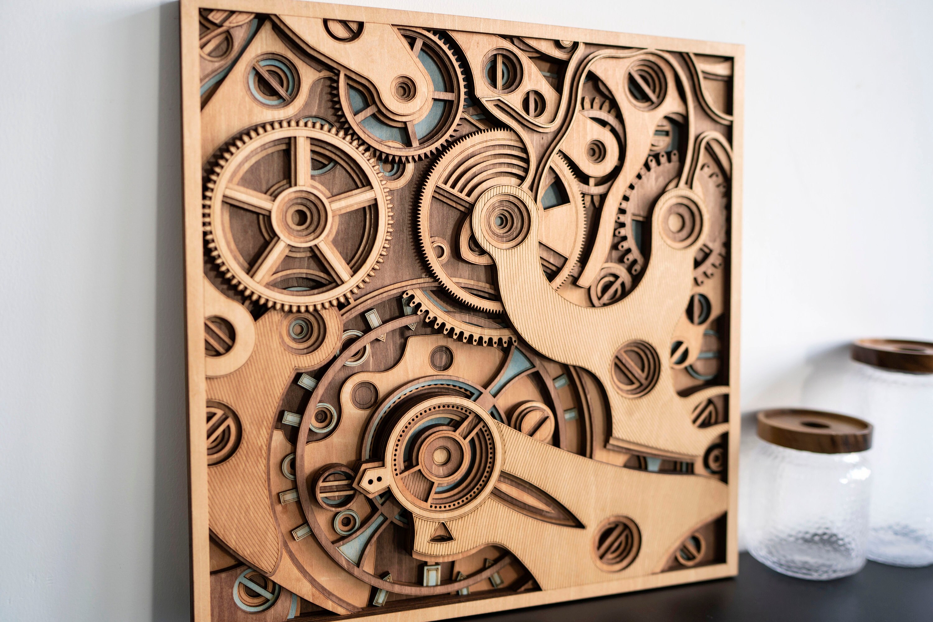 家具 Vintage 3D Wood ART STEREOWOOD Nebula Multi-layer Wooden Wall Art, Stereoscopic