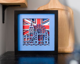 STEREOWOOD Colorful Tower Multi-Layer Wooden Wall Art,  Living Room Decor, Creative Gifts, Laser Cut Arts and Crafts，Desktop decoration