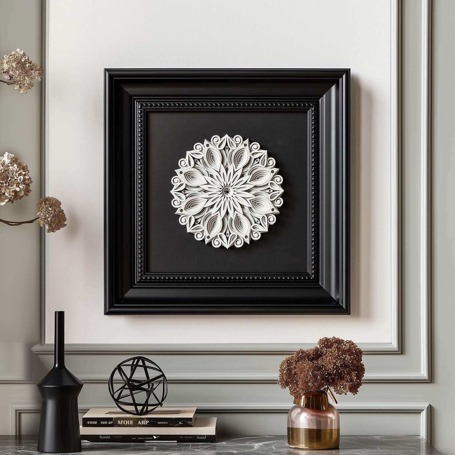 STEREOWOOD Mandala 3D Wood Carving Art, Layered Geometric Wall Sculpture, Handcrafted Gift for HomeDecor, Stacked Wall Hanging,Wedding Gift