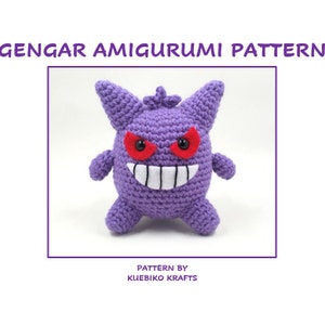 PDF File Gengar Amigurumi Crochet Pattern