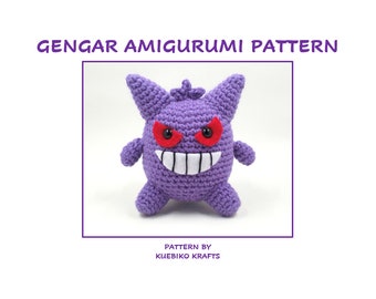 PDF File Gengar Amigurumi Crochet Pattern