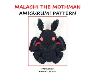 PDF File Malachi the Mothman Amigurumi Crochet Pattern