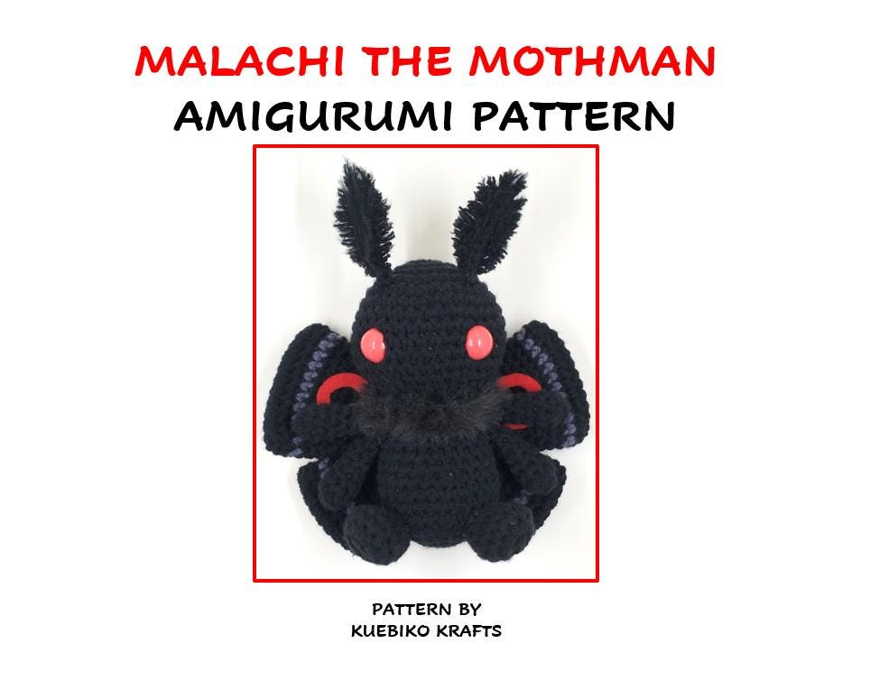 File Malachi the Mothman Amigurumi Crochet