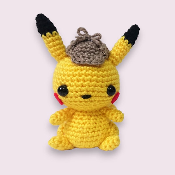 Detective Pikachu Inspired Crochet Amigurumi