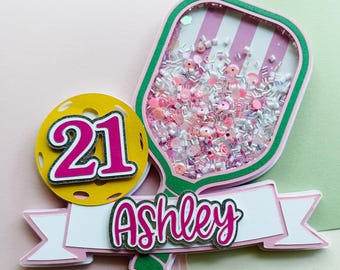 Adorno para tarta de Pickleball / Decoración de cumpleaños de Pickleball / Adorno para tarta