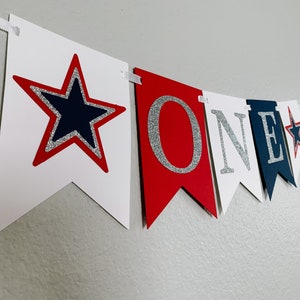 Patriotic High Chair Banner / Red White & Blue First Birthday / 4th of July First Birthday / Little Firecracker / Fourth of July Banner