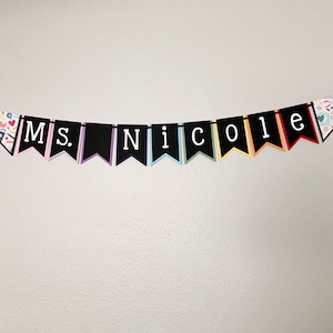 Teacher Classroom Banner / Welcome Back to School Banner / Classroom Decor / Classroom Decor / Classroom Banner / Custom Teacher Banner