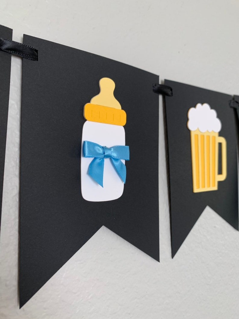 Baby is Brewing Beer Banner / Beer Baby Shower / Bottles and | Etsy