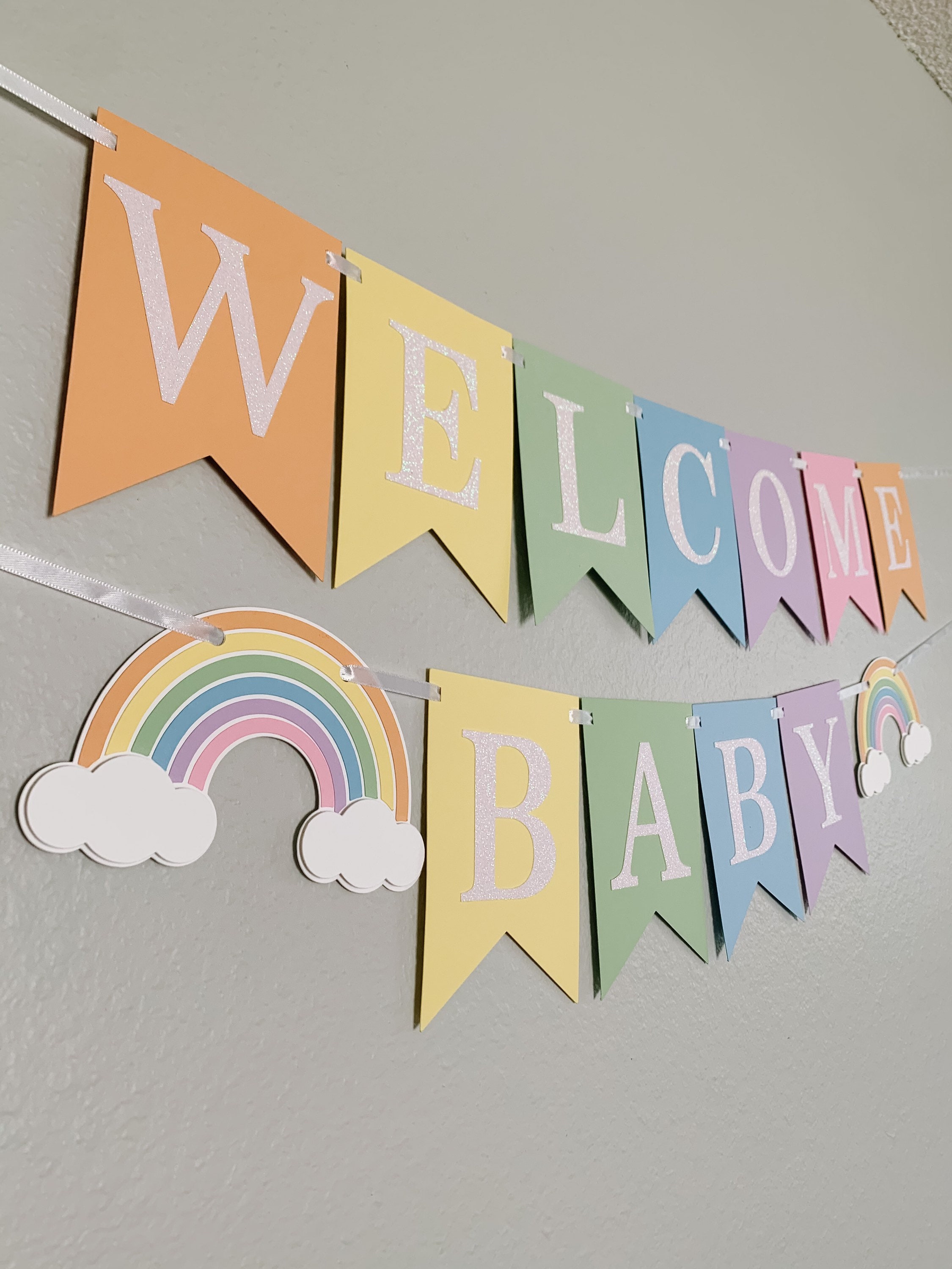 Baby Banner / Baby Shower Banner / Rainbow Baby Shower Etsy Canada
