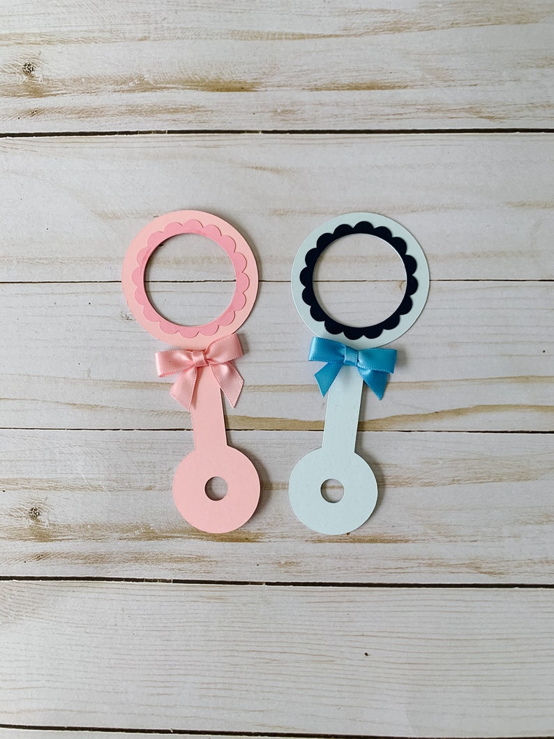 Pink Baby Rattle Baby Shower Favor / EOS Round Lip Balm Holder Etsy