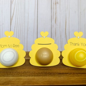 Bee Baby Shower Favor / Mama to Bee Baby Shower / EOS Round Lip Balm Holder / Lip Balm Favor / Momma to Bee Mommy to Bee
