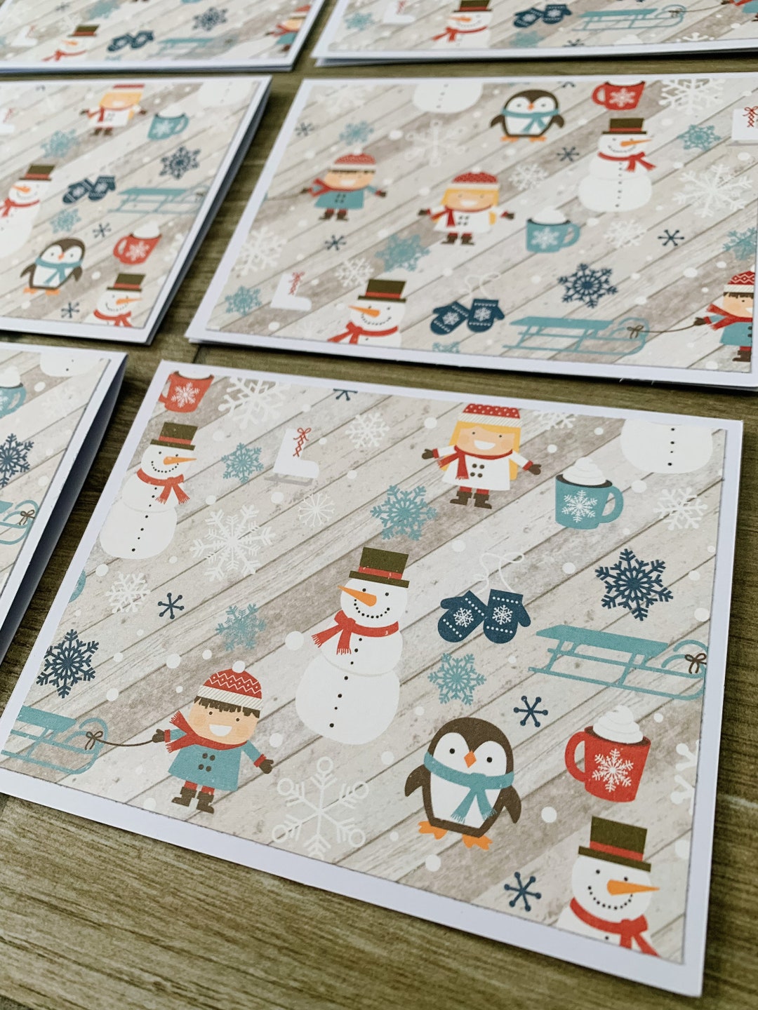 6 Note Cards With Envelopes / Christmas Note Cards / Blank Note Cards ...