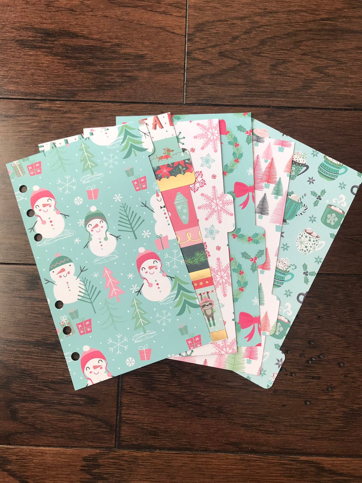 Christmas Index Card Divider Christmas Tabbed Divider Printable