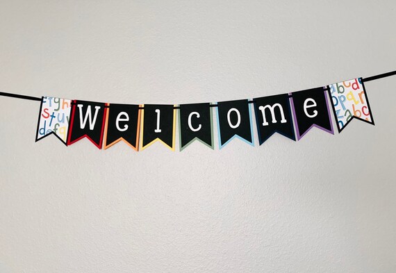 Welcome Classroom Banner Back To School Banner Classroom Etsy