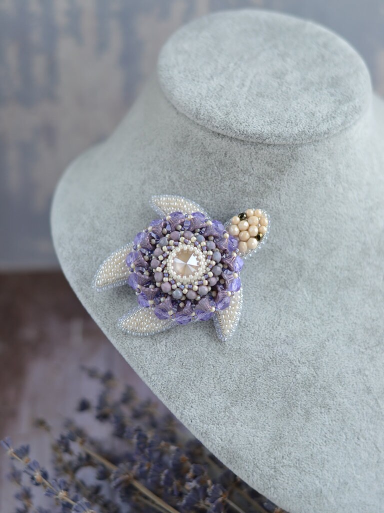 Sea Turtle Brooch Nautical Brooch Tortoise Broach Turquoise Etsy