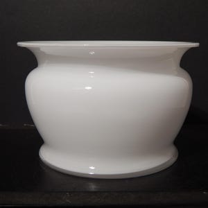 Vintage Holmegaard Original Übertopfvase, weißes Opalglas, mundgeblasen