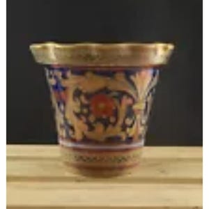 Vintage cache pot majolica ceramic lustre Rubboli Gualdo Tadino