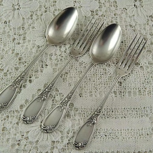 24 ART NOUVEAU LIBERTY Cutlery Antique Precious Silver Plate Cutlery Service
