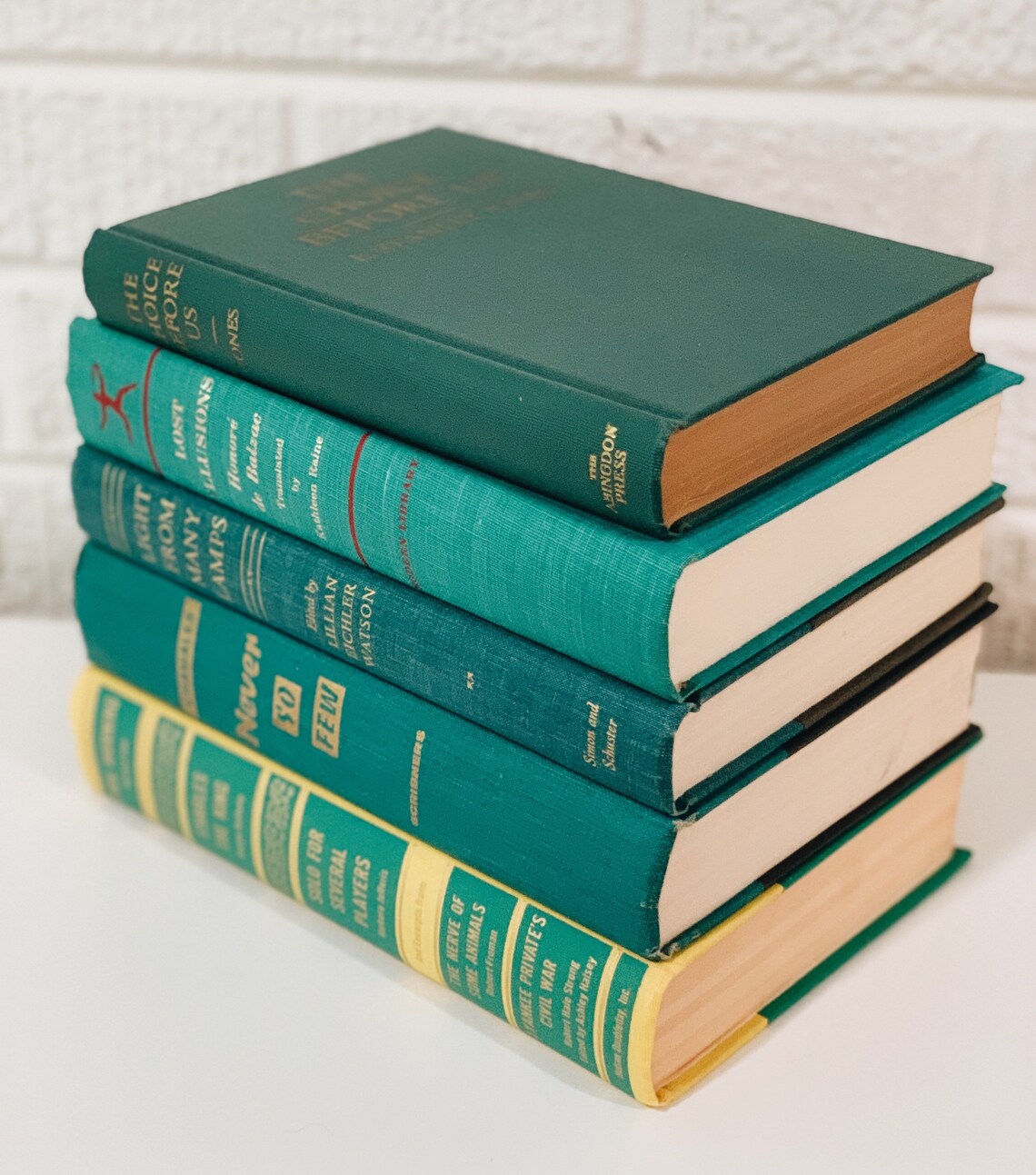 Dekorative Bücher Petrol grün Buch Set für Dekor Bücherregal | Etsy