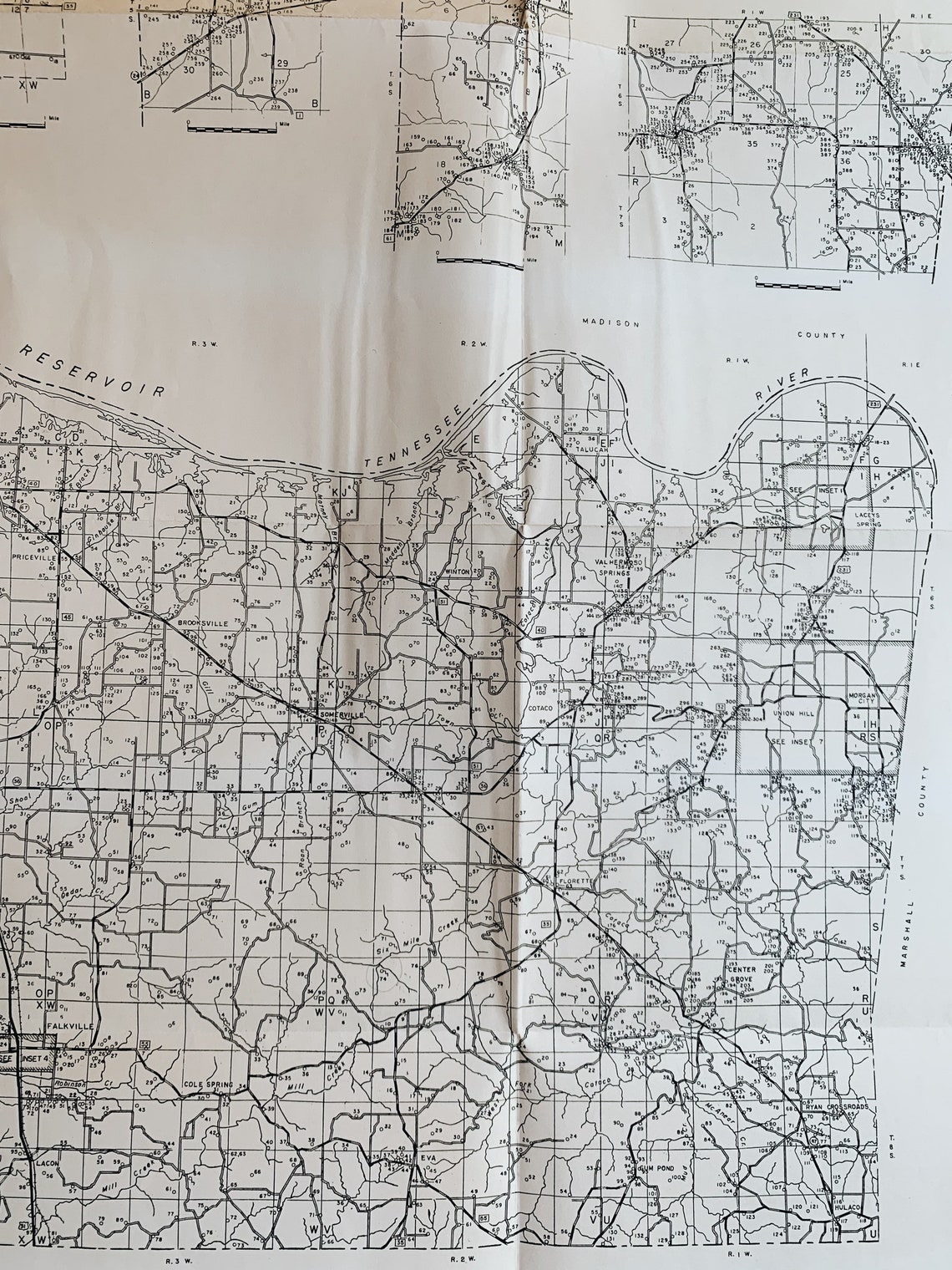 Vintage Map of County Alabama 1958 Geological Map Etsy