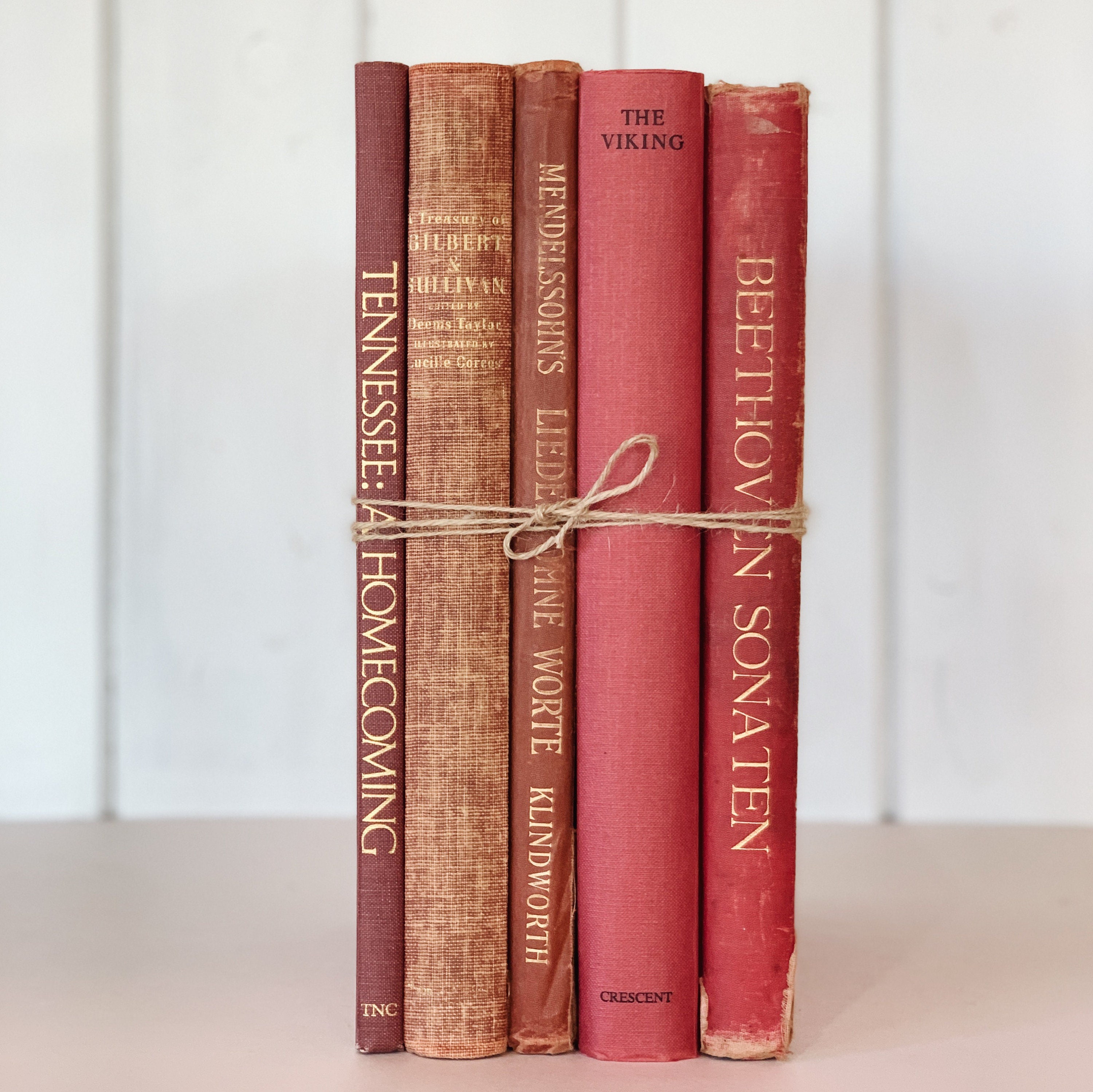 Vintage Red and Yellow Art Themed Coffee Table Book Set, Bright Book D –  Pretty Old Books