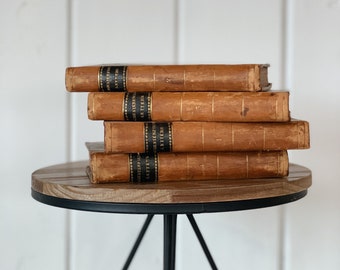 Chesterfield’s Letters, Four Volume Set 1821, Leather Antique Book Set