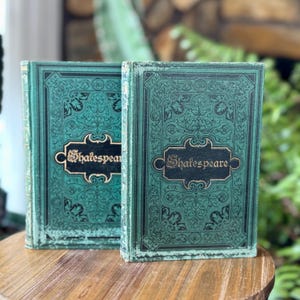 antique-ornate-green-german-shakespeare-book-set-for-display-etsy