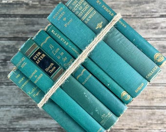 Rich Hunter Green Vintage Mid Century Book Set