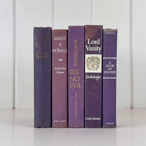 Vintage Purple Book Bundle for Shelf Styling