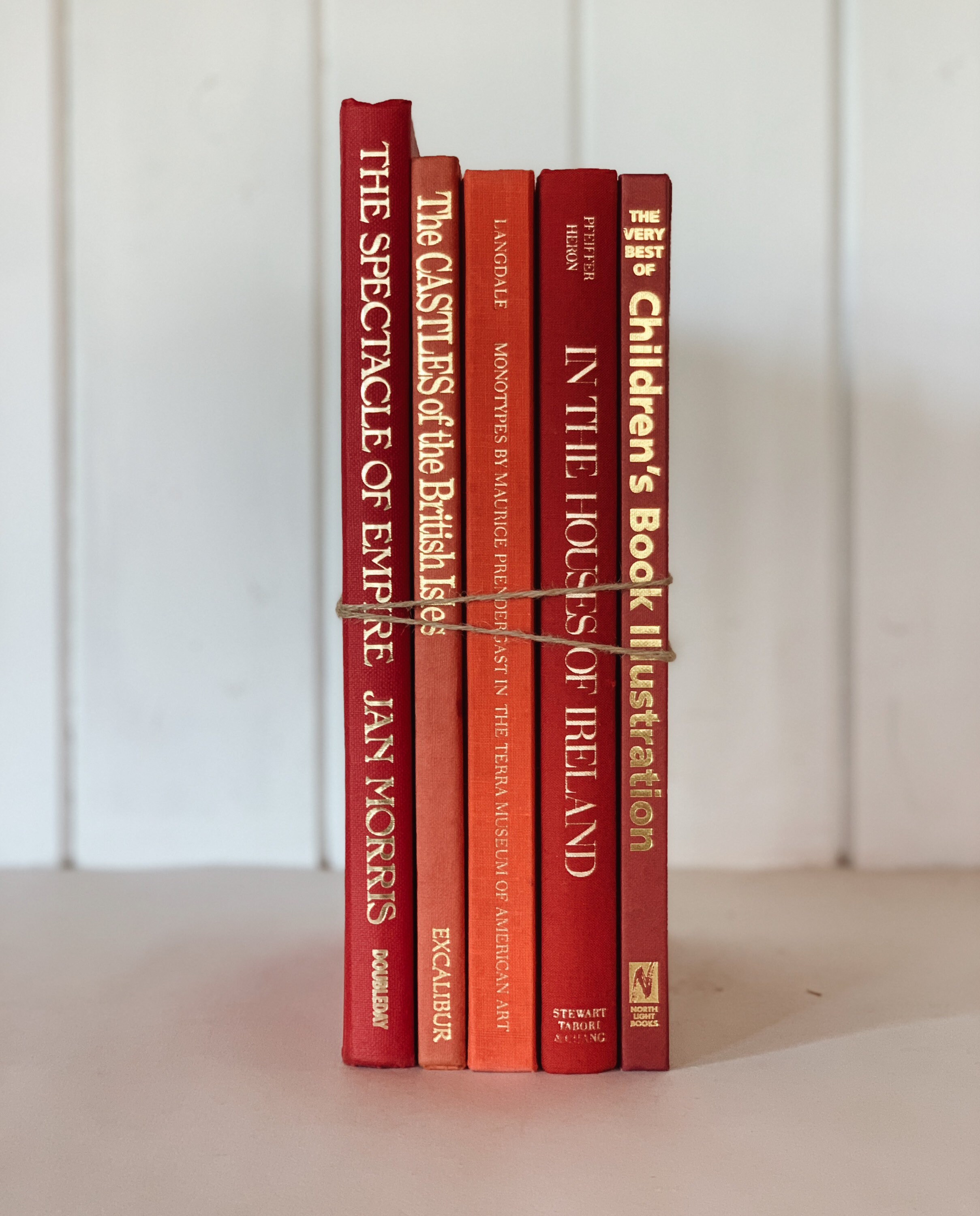 Vintage Rusty Red Coffee Table Books for Display Etsy