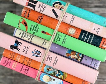 Pastel Vintage Children's Books for Colorful Shelf Styling