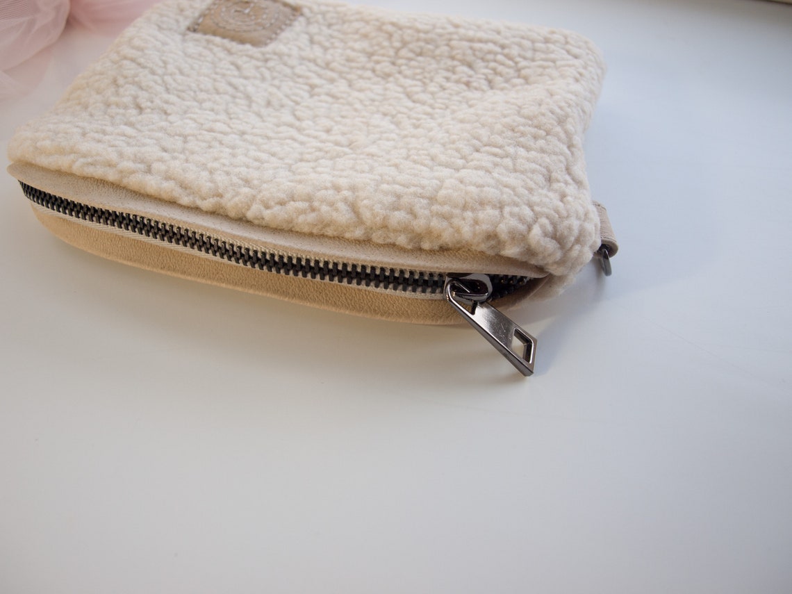 Makeup Bag Small / Sherpa Pouch /faux Fur Purse Etsy