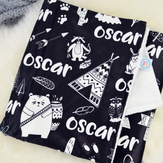 personalised minky baby blanket