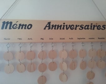 Memo Calendrier Anniversaire Etsy Memo Calendrier Anniversaire Etsy