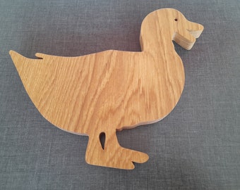Duck, wooden trivet, oak duck. Handmade creation.