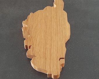 Corsica, oak trivet, handcrafted.