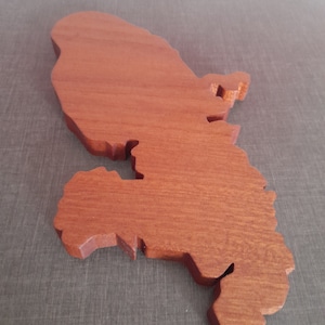 Martinique, Untersetzer aus massivem exotischem Holz. Handgefertigt.