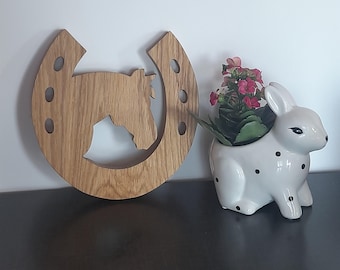 Salvamanteles con forma de herradura, de madera maciza, creación artesanal francesa.