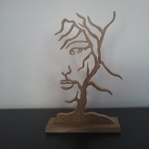 Dww-dcorations Artistiques 3d En Forme De Visage D'arbre De Vieil Homme -  Sculpture Amusante De Visage D'arbre Fantaisiste - Dcoration De Jardin