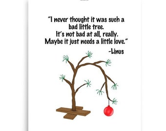 Charlie Brown Quotes Charlie Brown Tree Christmas Linus Quote Art Little Peanuts Multiple Sizes