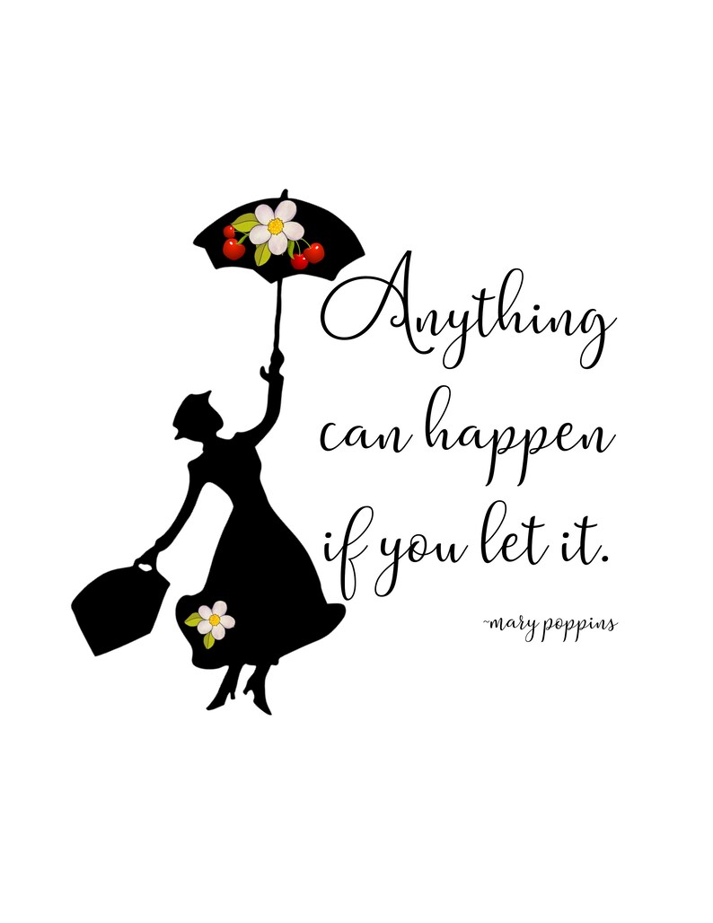 mary poppins print mary poppins quotes mary poppins wall etsy