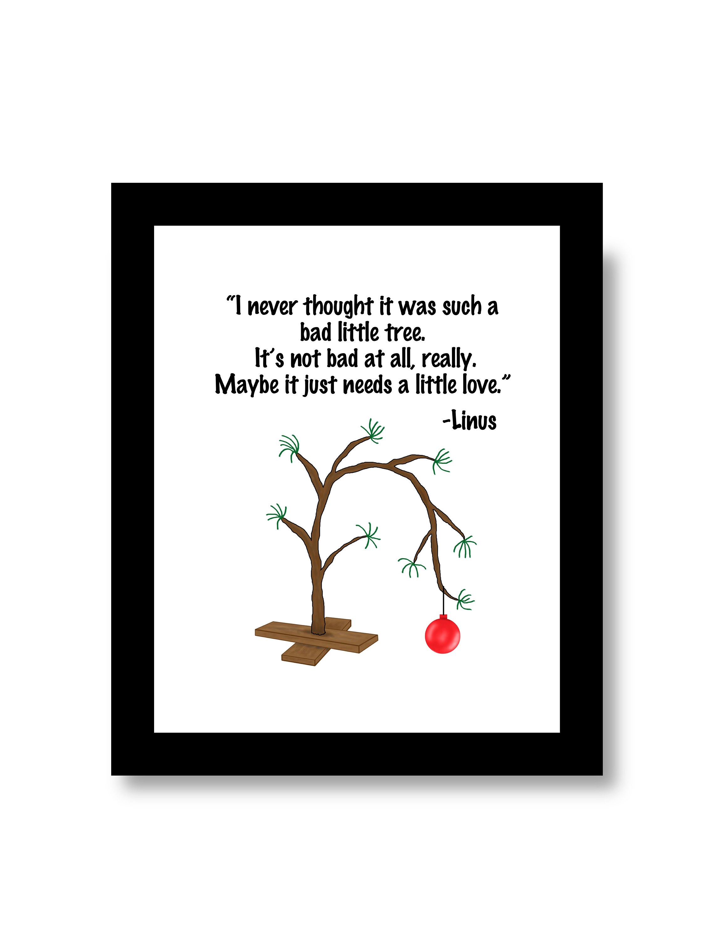 Charlie Brown Tree, Charlie Brown Christmas, Linus Quote, Charlie Brown