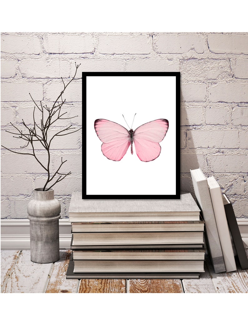 Butterfly Art Butterfly Prints Pink Butterfly Wall Art Art Etsy